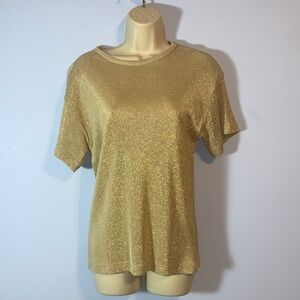 Jordan USA Gold Glitter sparkle women’s xs Tshirt short sleeve crewneck